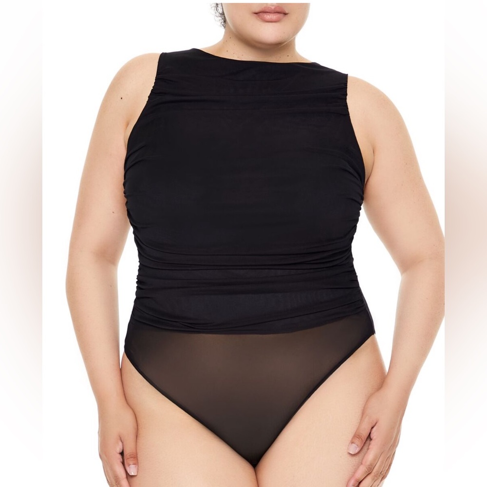 Black Mesh Bodysuit